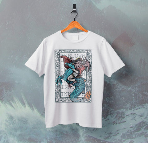 Camiseta Manga Curta Kraken Napoleão Hipocampo Sea Monster Polvo FRETE GRÁTIS